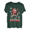 Merry Christmas Santa Riding Kuh Lights Pyjama für Kinder, Jungen, Weihnachten T-Shirt