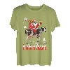 Merry Christmas Santa Riding Kuh Lights Pyjama für Kinder, Jungen, Weihnachten T-Shirt
