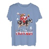 Merry Christmas Santa Riding Kuh Lights Pyjama für Kinder, Jungen, Weihnachten T-Shirt