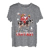 Merry Christmas Santa Riding Kuh Lights Pyjama für Kinder, Jungen, Weihnachten T-Shirt