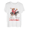 Merry Christmas Santa Riding Kuh Lights Pyjama für Kinder, Jungen, Weihnachten T-Shirt