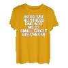 Good Sex No Stress One Boo No Ex (Rückenprint) Rap Spruch T-Shirt