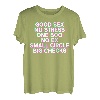 Good Sex No Stress One Boo No Ex (Rückenprint) Rap Spruch T-Shirt