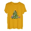 Frohe Weihnachten mit Katzen und Weihnachtsbaum T-Shirt