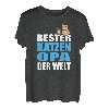 Herren Bester Katzenopa Der Welt Katzenvater Katze Katzen Opa T-Shirt