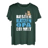 Herren Bester Katzenopa Der Welt Katzenvater Katze Katzen Opa T-Shirt