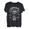 Januar 1983 Lustige Geschenke 40. Geburtstag Mann Frau T-Shirt
