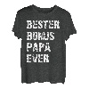 Herren Bester Bonus Papa Ever Stiefvater Spruch Ersatzpapa Vatertag T-Shirt