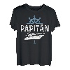 Funny Boot Kapitän: Papitän - Vater T-Shirt