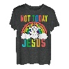 Lustiges Satanisches Einhorn Regenbogen Not Today Jesus T-Shirt