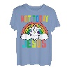 Lustiges Satanisches Einhorn Regenbogen Not Today Jesus T-Shirt