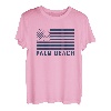 USA Flagge Palm Beach Florida Vintage Amercian Flag Palm Beach T-Shirt