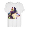 Husky buntes Pop Art Porträt für Hundebesitzer Chukcha Sibe T-Shirt