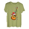 Gitarren-Weihnachtsmannmütze Rentier Gitarrenliebhaber Weihnachten T-Shirt