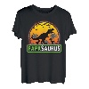 Herren Papasaurus T-Rex Papa | 2 Kinder Dino Vater | Vatertag T-Shirt
