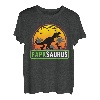 Herren Papasaurus T-Rex Papa | 2 Kinder Dino Vater | Vatertag T-Shirt