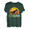 Herren Papasaurus T-Rex Papa | 2 Kinder Dino Vater | Vatertag T-Shirt
