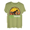 Herren Papasaurus T-Rex Papa | 2 Kinder Dino Vater | Vatertag T-Shirt