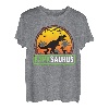 Herren Papasaurus T-Rex Papa | 2 Kinder Dino Vater | Vatertag T-Shirt