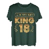Herren 18. Geburtstag Geschenk Jahrgang 2002 Birthday King Krone T-Shirt
