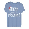 Merry and Pregnant Santa Hat Xmas Schwangerschaft Ankündigung T-Shirt