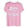 Merry and Pregnant Santa Hat Xmas Schwangerschaft Ankündigung T-Shirt