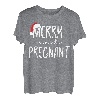 Merry and Pregnant Santa Hat Xmas Schwangerschaft Ankündigung T-Shirt