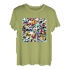 Graffiti Künstler Pattern Muster Straßenkunst Streetart T-Shirt