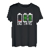 Herren Vater von Zwillingen - Leerer Akku Vaterschaft Humor T-Shirt