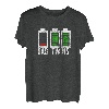 Herren Vater von Zwillingen - Leerer Akku Vaterschaft Humor T-Shirt