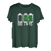 Herren Vater von Zwillingen - Leerer Akku Vaterschaft Humor T-Shirt