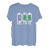 Herren Vater von Zwillingen - Leerer Akku Vaterschaft Humor T-Shirt