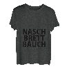 Naschbrettbauch - Lustiges Party Naschen Waschbrett Bauch T-Shirt