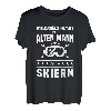 Herren Unterschätze niemals einen alten Mann auf Skiern - Skifahrer T-Shirt