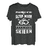 Herren Unterschätze niemals einen alten Mann auf Skiern - Skifahrer T-Shirt