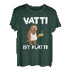 Herren Vatti Ist Platti Erschöpft Müde Faultier Kaffee Vater Papa T-Shirt