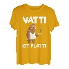 Herren Vatti Ist Platti Erschöpft Müde Faultier Kaffee Vater Papa T-Shirt