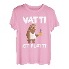 Herren Vatti Ist Platti Erschöpft Müde Faultier Kaffee Vater Papa T-Shirt