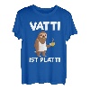 Herren Vatti Ist Platti Erschöpft Müde Faultier Kaffee Vater Papa T-Shirt