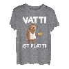 Herren Vatti Ist Platti Erschöpft Müde Faultier Kaffee Vater Papa T-Shirt