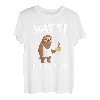 Herren Vatti Ist Platti Erschöpft Müde Faultier Kaffee Vater Papa T-Shirt