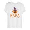 Kürbis Hexenhut Papa lustig passend Familie Halloween T-Shirt