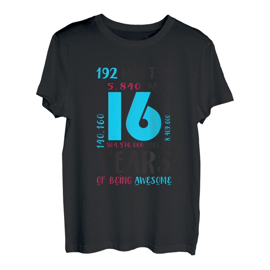 16. Geburtstag Hemd Jungen Geschenke 16-jährigen Sohn Neffe T-Shirt