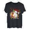 Lustiger Schlafanzug mit Weihnachtsbeleuchtung für Meerschweinchen, Rentier T-Shirt