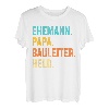 Herren Ehemann Papa Bauleiter Held Bauleitung Vater Vatertag T-Shirt