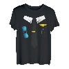 Pilot Uniform Kostüm T-Shirt Lustig Halloween Shirt