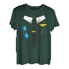 Pilot Uniform Kostüm T-Shirt Lustig Halloween Shirt