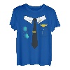 Pilot Uniform Kostüm T-Shirt Lustig Halloween Shirt