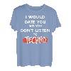 Ich würde Dich daten cooles Techno Rave Musik Goa Acid T-Shirt