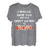 Ich würde Dich daten cooles Techno Rave Musik Goa Acid T-Shirt